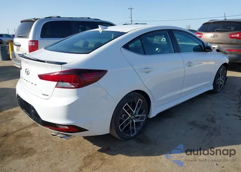 2019 Hyundai Elantra Sport from USA, damaged, VIN KMHD04LB8KU838015